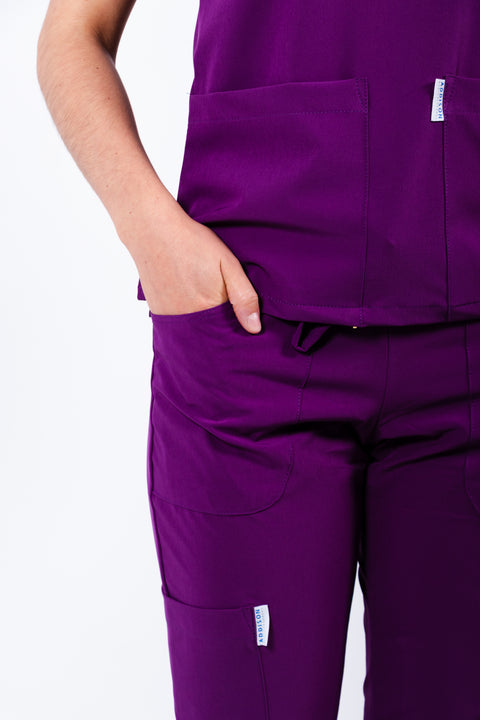 Pantalon addison morado dama talla MEDIANA